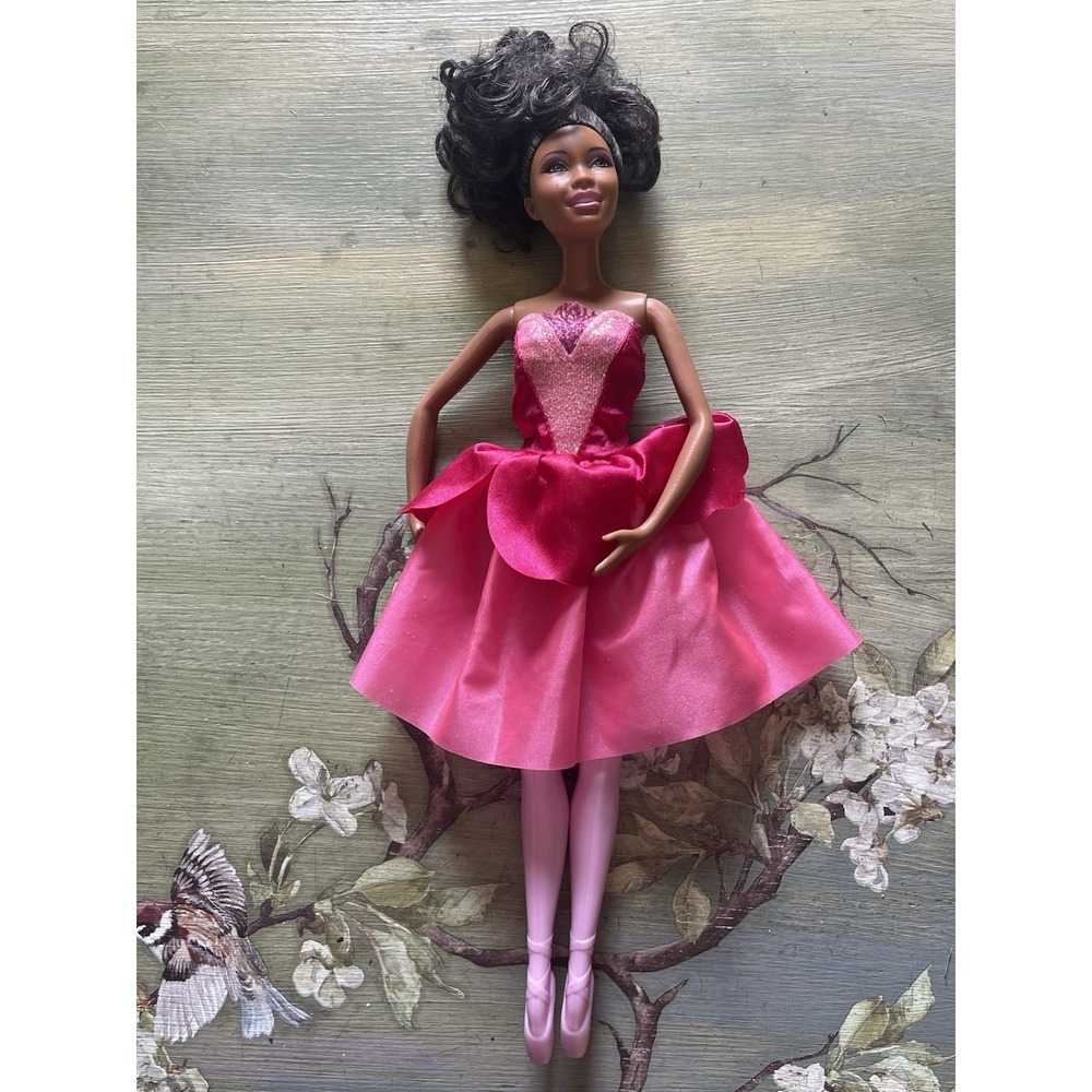 African American Black Barbie Pink Purple Ballerina Doll 2001 Head, 2011 Body